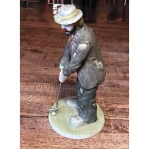 Emmett Kelly Jr. Signature Hobo Clown Golfer By Flambro Collection Figurine 9in